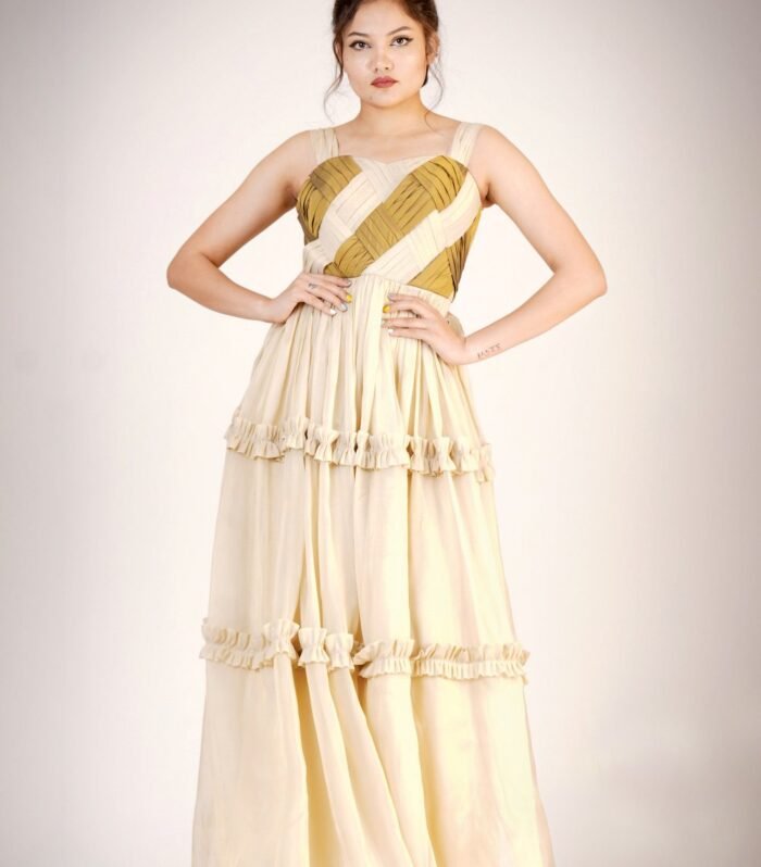 Pleated Gypsy gown